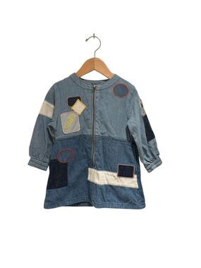 Stella McCartney Rare Blue Denim Dress with Patchwork - size 2